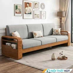 Sofa vang go 3 cho ngoi S178 V3 mau ghi sang