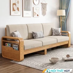Sofa vang go 3 cho ngoi S178 V3 mau kem