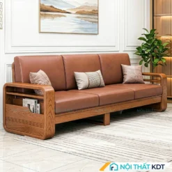 Sofa vang go 3 cho ngoi S178 V3 mau nau