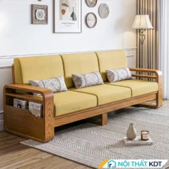 Sofa vang go 3 cho ngoi S178 V3 mau vang