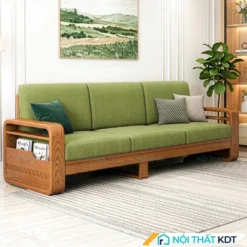 Sofa văng gỗ tự nhiên đệm nỉ S178-V3
