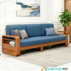 Sofa vang go 3 cho ngoi S178 V3 mau xanh lam