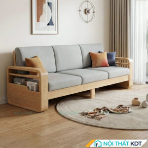 Sofa vang go S178 V3 mau ghi sang