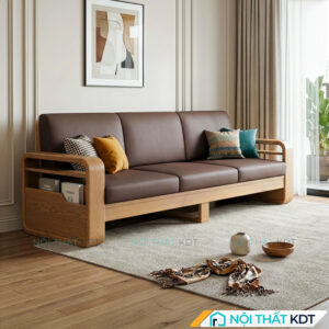 Sofa vang go S178 V3 mau nau cafe