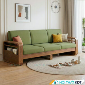 Sofa vang go S178 V3 mau xanh luc