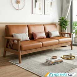 Sofa vang go hien dai S260 V3 mau nau cam