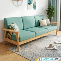 Sofa vang go hien dai S260 V3 mau xanh ngoc