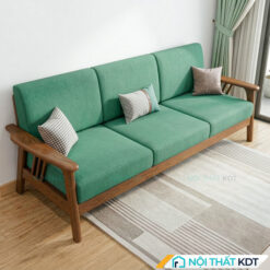 Sofa vang go hien dai S260 V3 mau xanh ngoc luc bao