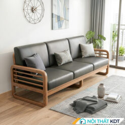 Sofa văng gỗ 3 chỗ ngồi S175-V nhỏ gọn màu đen