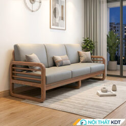 Sofa văng gỗ 3 chỗ ngồi S175-V nhỏ gọn màu ghi