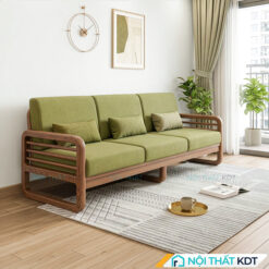 Sofa văng gỗ 3 chỗ ngồi S175-V nhỏ gọn màu xanh lục