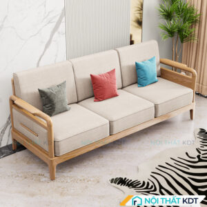 Sofa go da sang trong nho gon S558 V3 mau kem