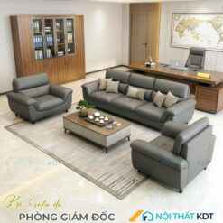 Ghe sofa da phong khach dep S412 V3 cho van phong