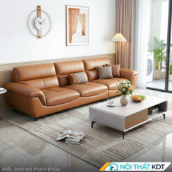Ghe sofa da phong khach dep S412 V3 kem ban