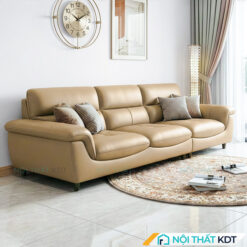 Ghe sofa da phong khach dep S412 V3 mau be