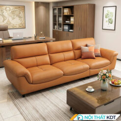 Ghe sofa da phong khach dep S412 V3 mau cam