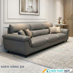 Ghe sofa da phong khach dep S412 V3 mau ghi 1