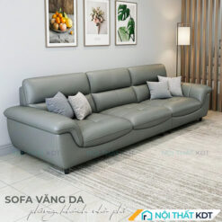 Ghe sofa da phong khach dep S412 V3 mau ghi
