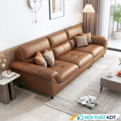 Ghe sofa da phong khach dep S412 V3 mau nau