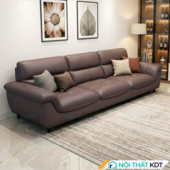 Sofa văng da bo tròn mềm mại S412