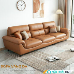 Ghe sofa da phong khach dep S412 V3 mau nau da bo