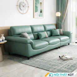 Ghe sofa da phong khach dep S412 V3 mau xanh ngoc