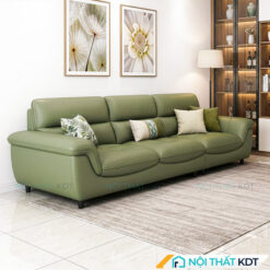 Ghe sofa da phong khach dep S412 V3 mau xanh reu