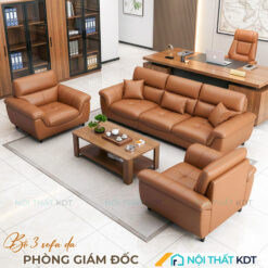 Ghe sofa da phong khach dep S412 V3 phong giam doc