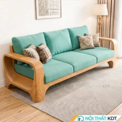 Sofa go uon cong mem mai S570 mau xanh ngoc