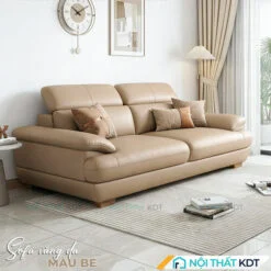 Sofa vang da 2 cho ngoi S215 V2 mau be