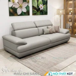Sofa vang da 2 cho ngoi S215 V2 mau ghi sang