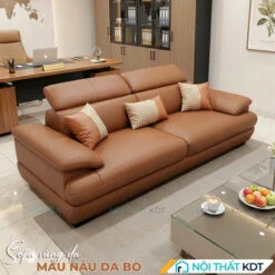 Sofa vang da 2 cho ngoi S215 V2 mau nau da bo