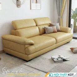 Sofa vang da 2 cho ngoi S215 V2 mau vang
