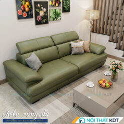 Sofa vang da 2 cho ngoi S215 V2 mau xanh luc