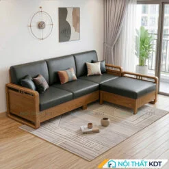 Ghe sofa salon go don gian S331 L3 mau den