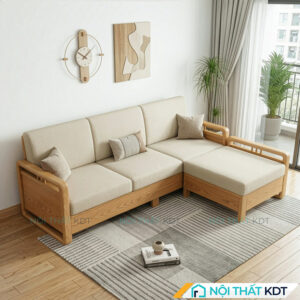 Ghe sofa salon go don gian S331 L3 mau kem