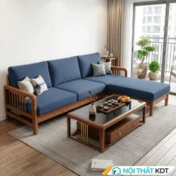 Sofa go 3 cho ngoi nho gon S340 L3 mau xanh navy