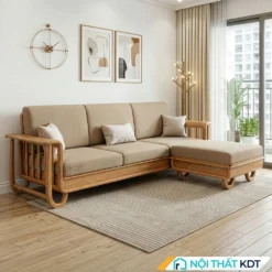Sofa go goc L doc dao S555 L3 mau be