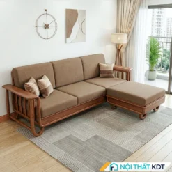 Sofa go goc L doc dao S555 L3 mau nau