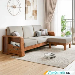 Sofa go goc chu L S271 L3 mau ghi