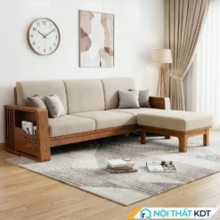 Sofa go goc chu L S271 L3 mau kem