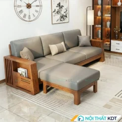 Sofa go goc chu L S271 L3 mau long chuot