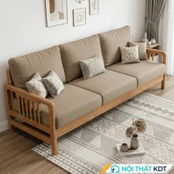 Sofa vang 3 cho ngoi go soi S340 V3 mau be