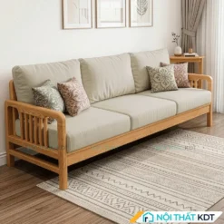 Sofa vang 3 cho ngoi go soi S340 V3 mau kem