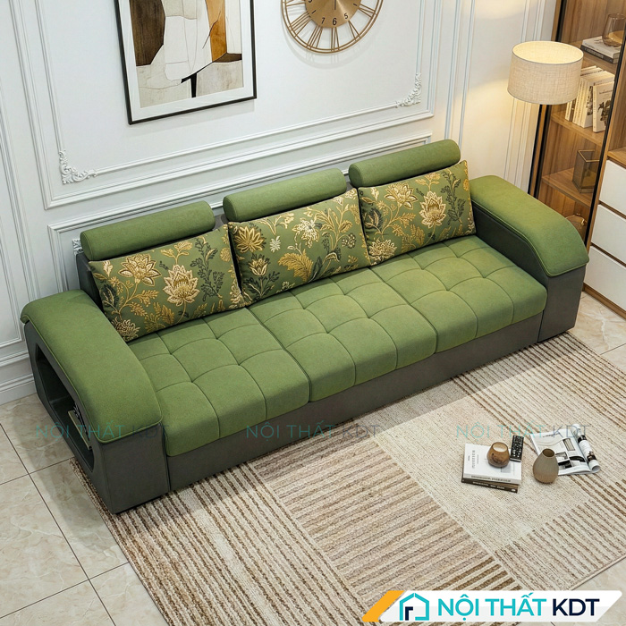 Sofa vang phong khach co hoc de do