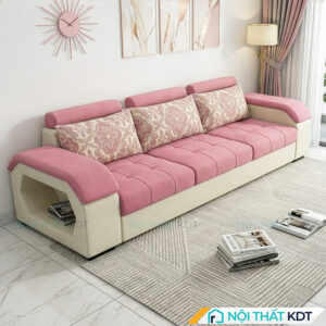 Sofa vang phong khach mau hong kem