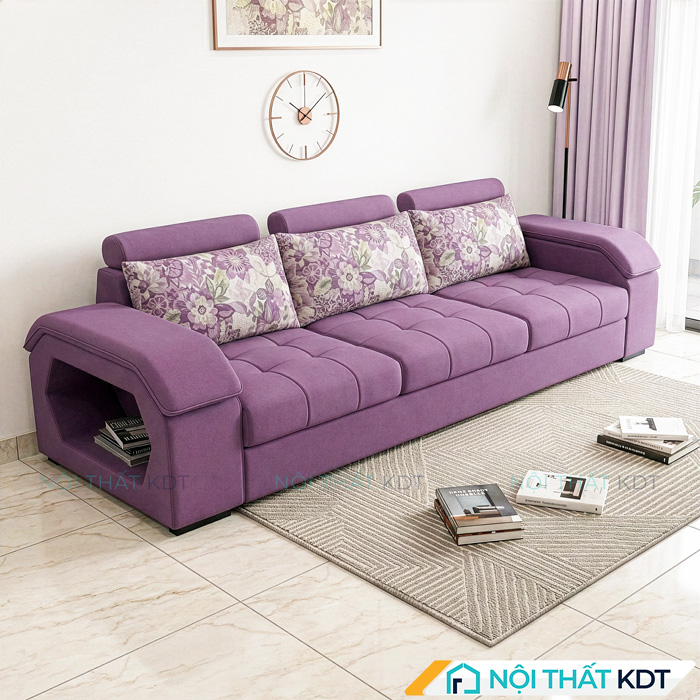 Sofa vang phong khach mau tim