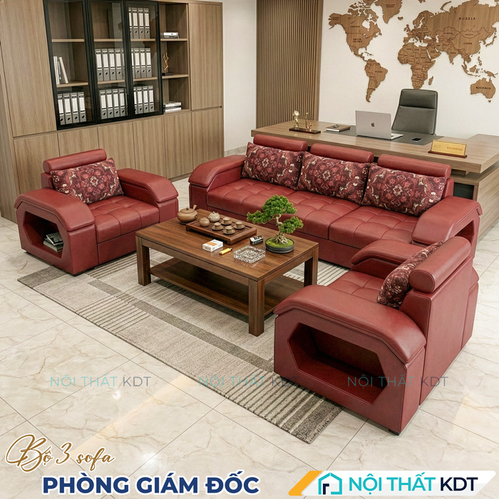 Sofa vang van phong 3 ghe