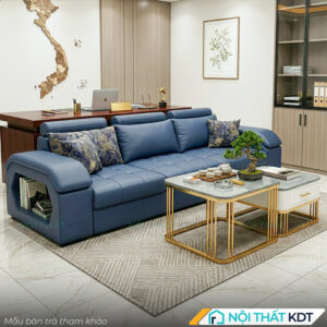 Sofa vang van phong mau xanh lam