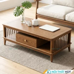 Bàn trà gỗ song đứng B150